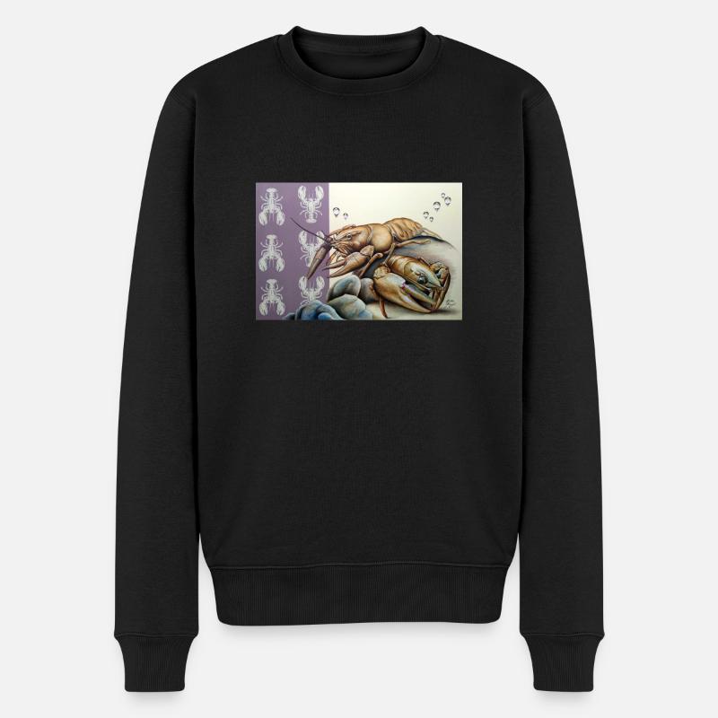 Edelkrebs - Männer Premium Bio Pullover - Schwarz