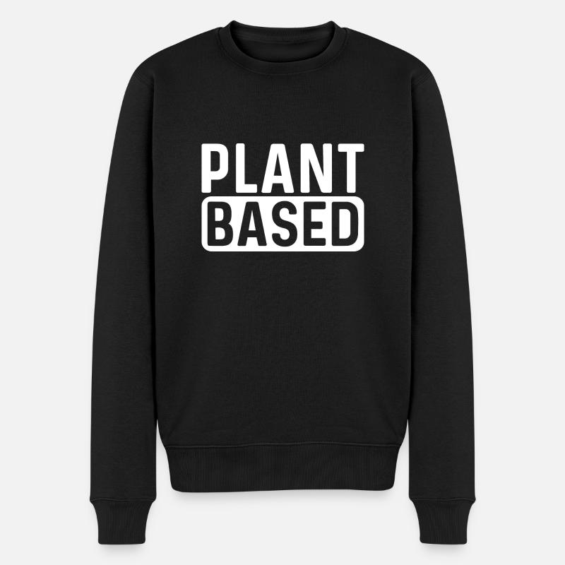 Plant based - Männer Premium Bio Pullover - Schwarz