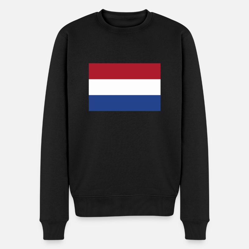 Flagge Niederlande (Holland) / Holland Flagge - Männer Premium Bio Pullover - Schwarz