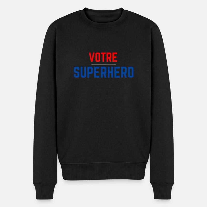VOTRE SUPERHERO - Pull Premium bio Homme - noir