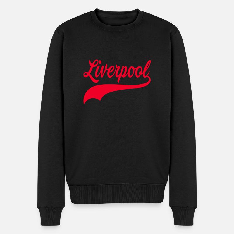 liverpool swoosh - Männer Premium Bio Pullover - Schwarz