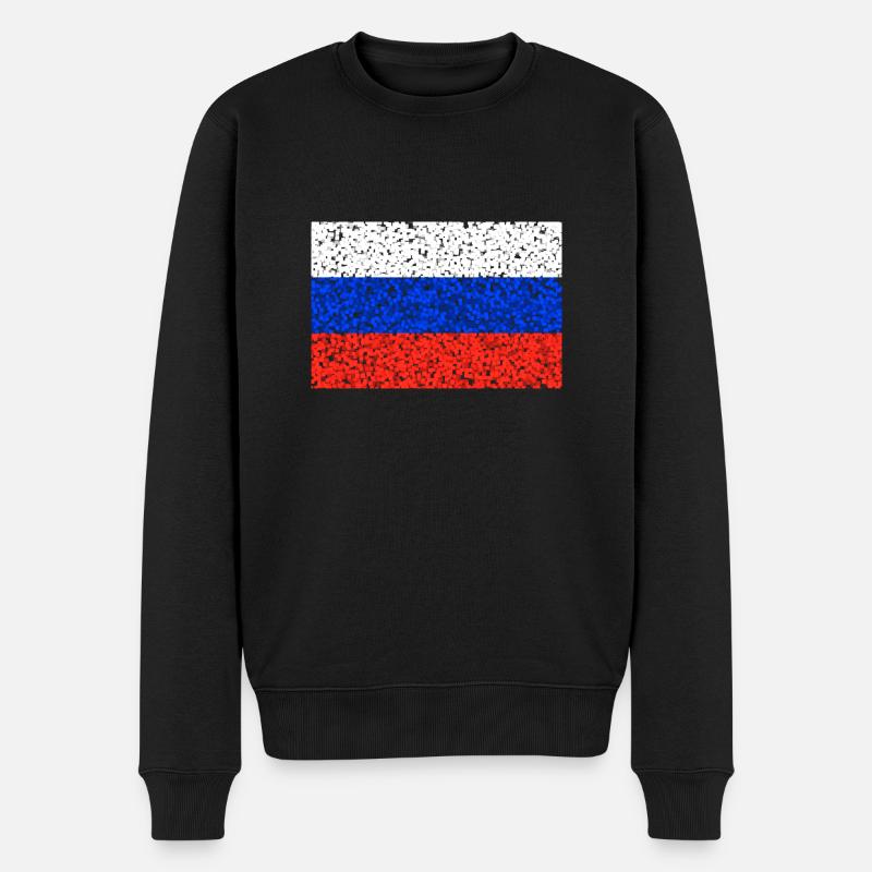 Drapeau Russie Fragment - Pull Premium bio Homme - noir