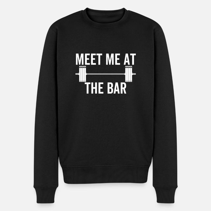 Retrouvez-moi au bar - Pull Premium bio Homme - noir