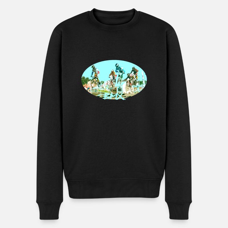 BMX Rennen - Männer Premium Bio Pullover - Schwarz