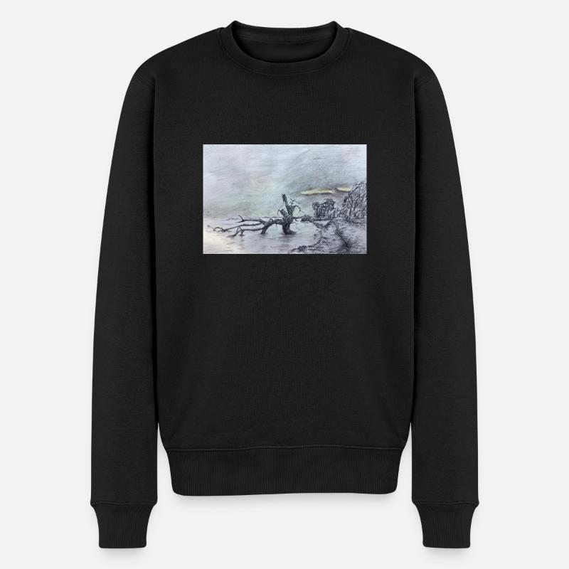Natur wie gemalt - Männer Premium Bio Pullover - Schwarz
