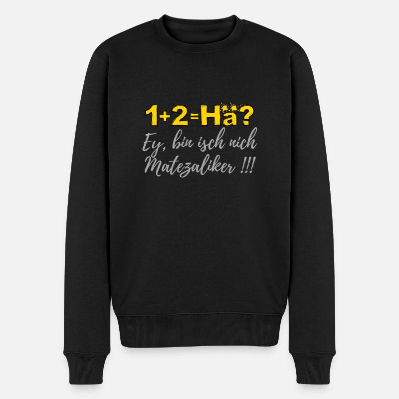 Rechenaufgabe - Männer Premium Bio Pullover - Schwarz