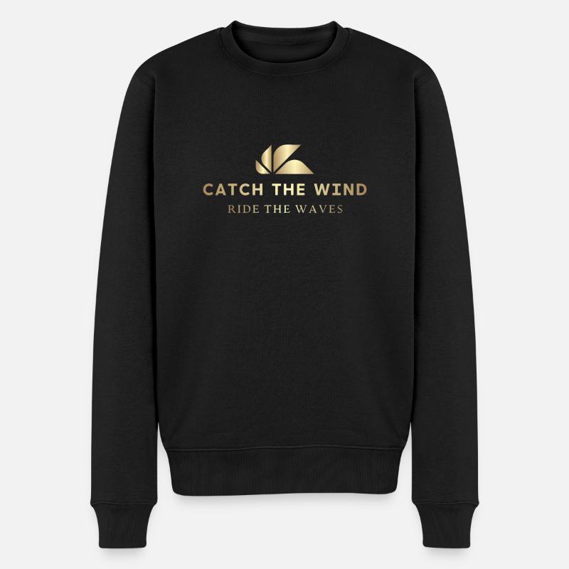 Kitesurfen - Männer Premium Bio Pullover - Schwarz