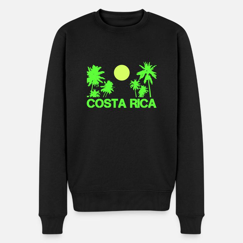 costa rica - Männer Premium Bio Pullover - Schwarz