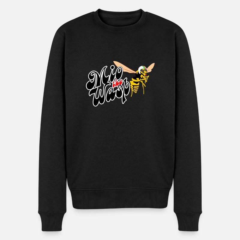 Mio die Wespe m - Männer Premium Bio Pullover - Schwarz
