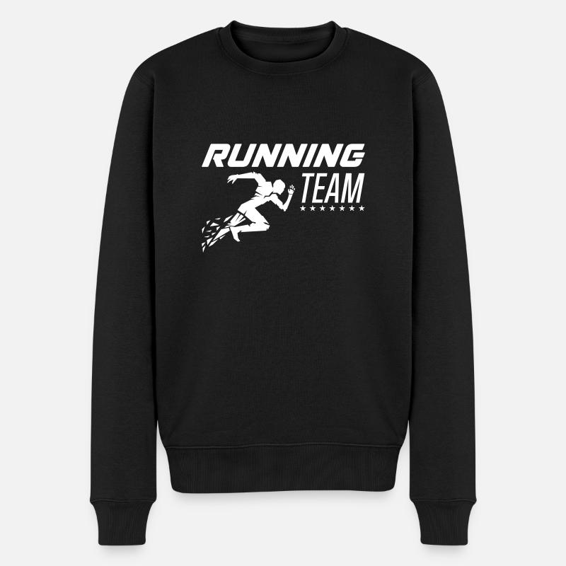 running team - Männer Premium Bio Pullover - Schwarz