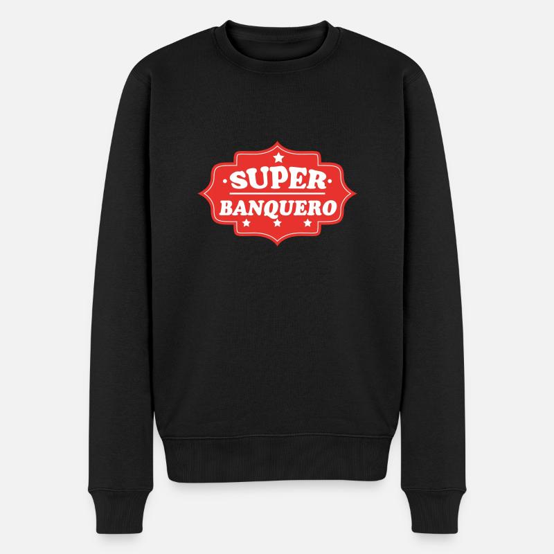 SUPER BANQUERO - Männer Premium Bio Pullover - Schwarz