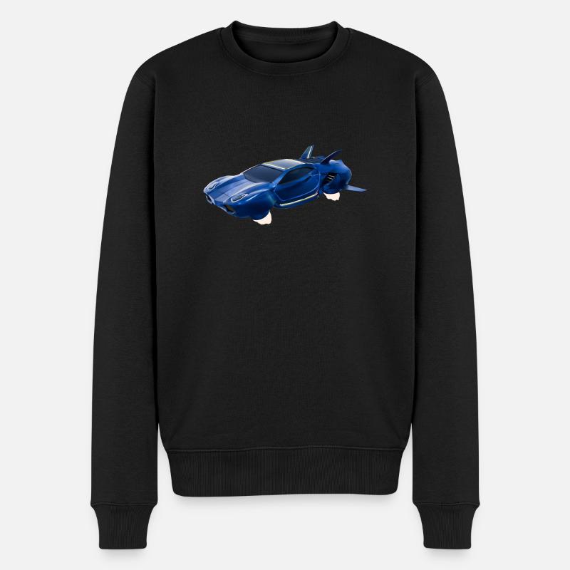 Voiture volante de science-fiction - Pull Premium bio Homme - noir