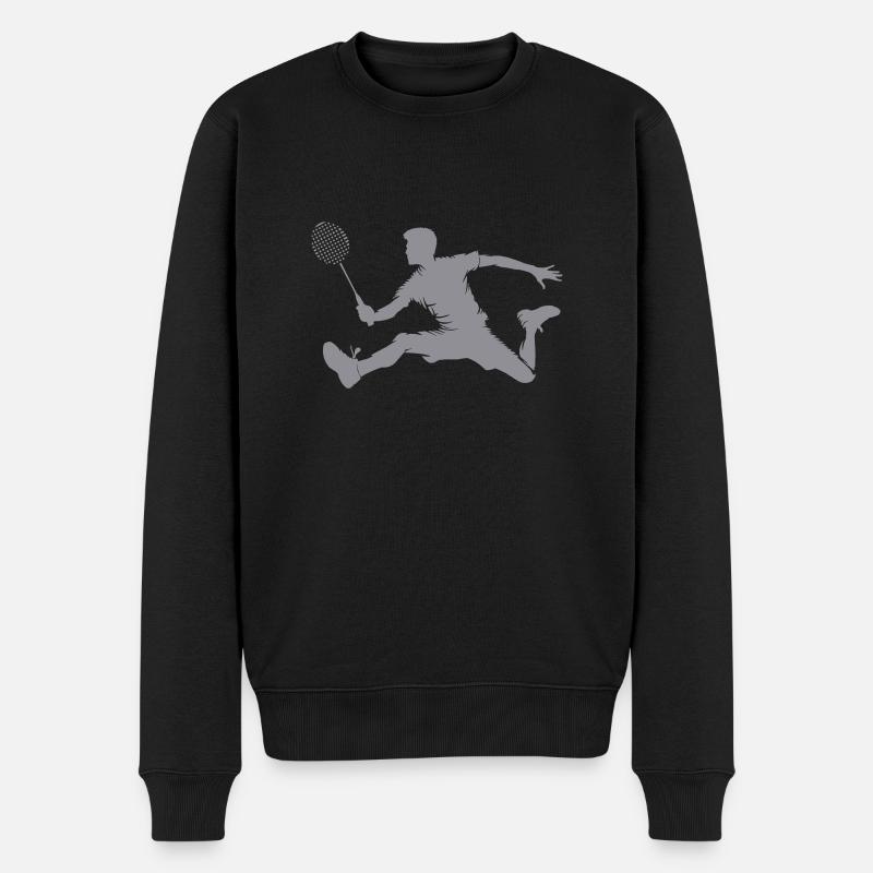 Joueurs de badminton - Pull Premium bio Homme - noir