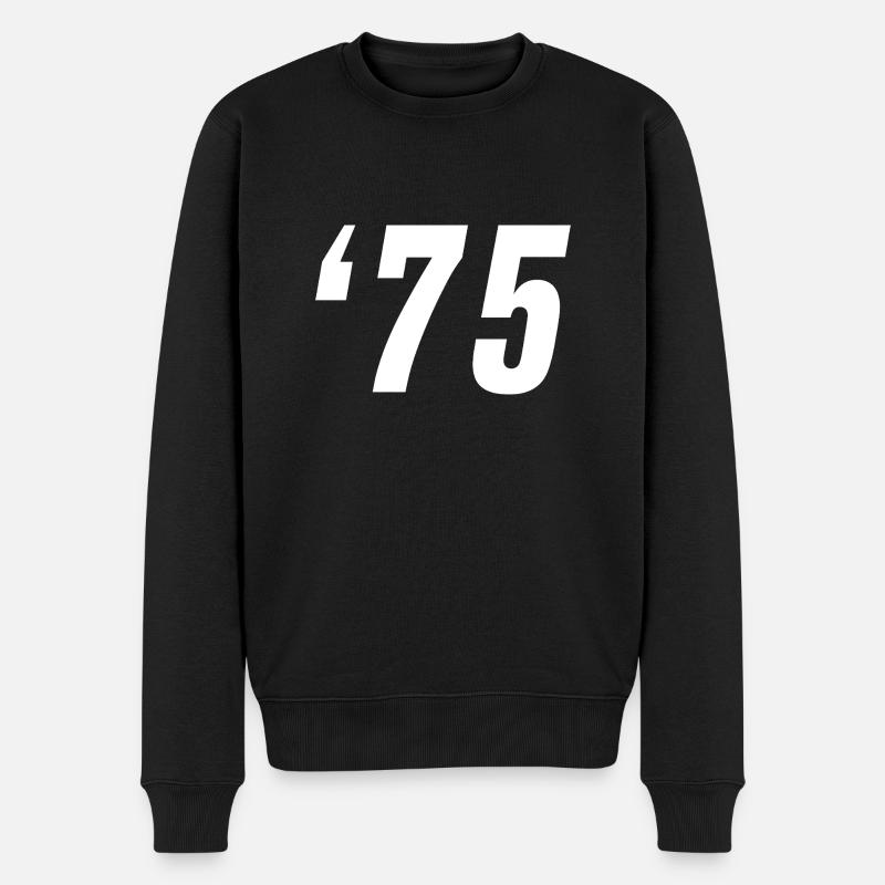 1975 - Männer Premium Bio Pullover - Schwarz