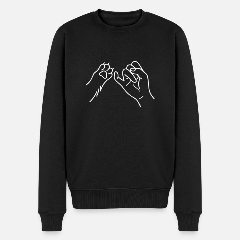 Pinky Promise Chat Amitié - Pull Premium bio Homme - noir