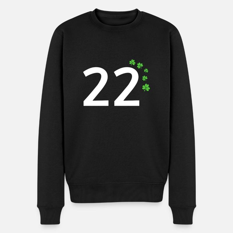 22 - Männer Premium Bio Pullover - Schwarz