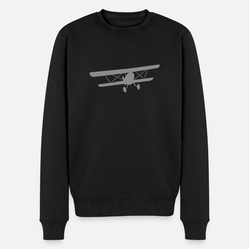 doppeldecker_02 - Männer Premium Bio Pullover - Schwarz