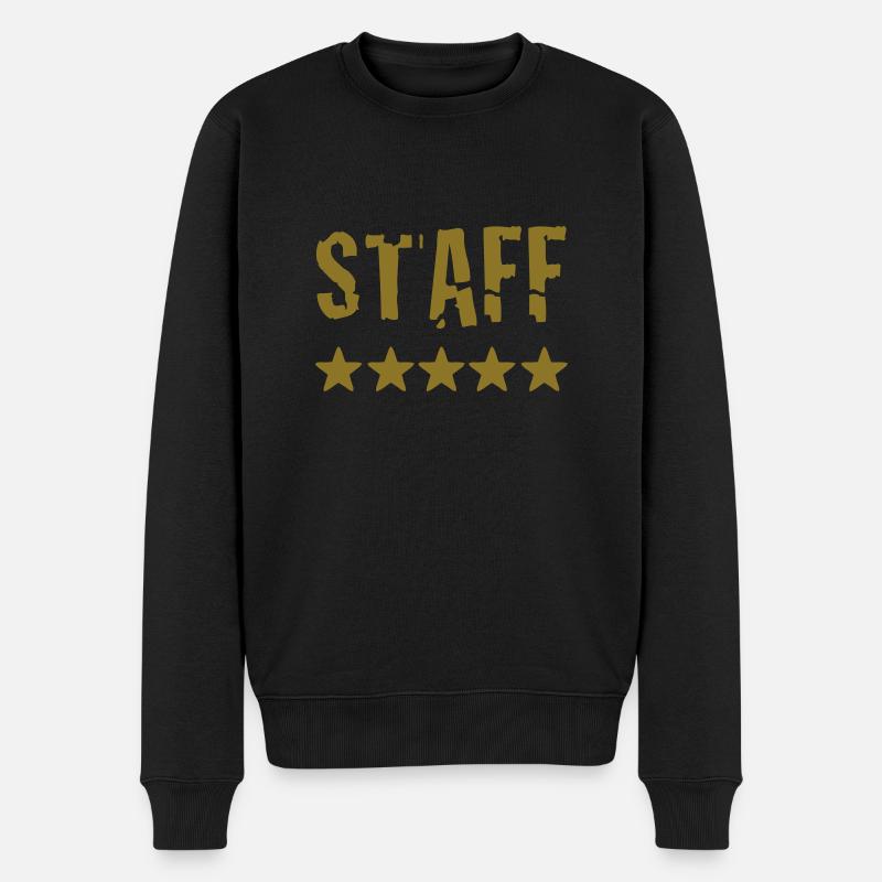 staff - Männer Premium Bio Pullover - Schwarz