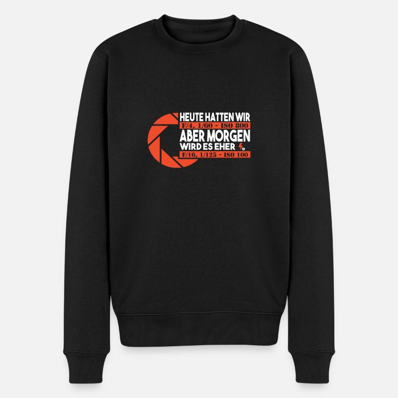 Fotograf - Männer Premium Bio Pullover - Schwarz