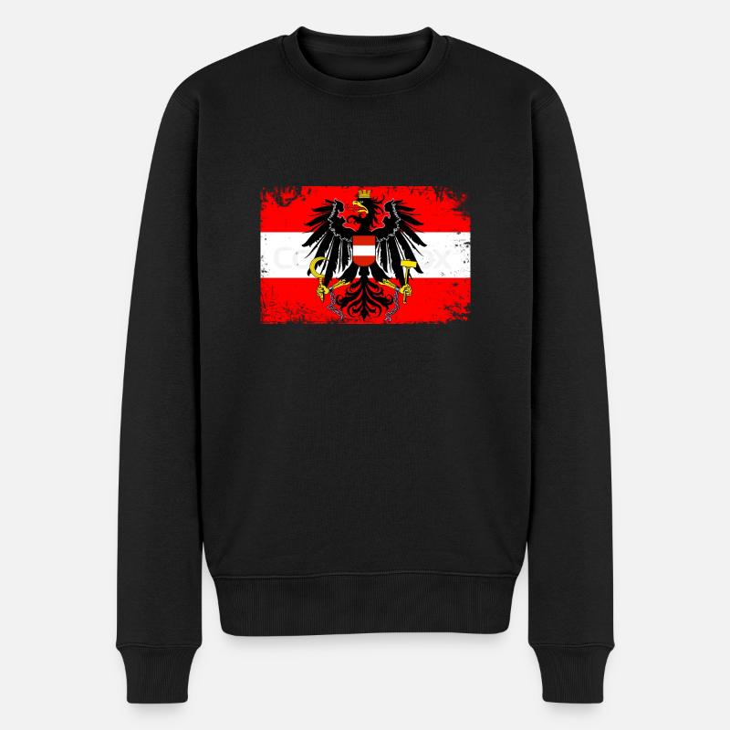 Austria - Männer Premium Bio Pullover - Schwarz