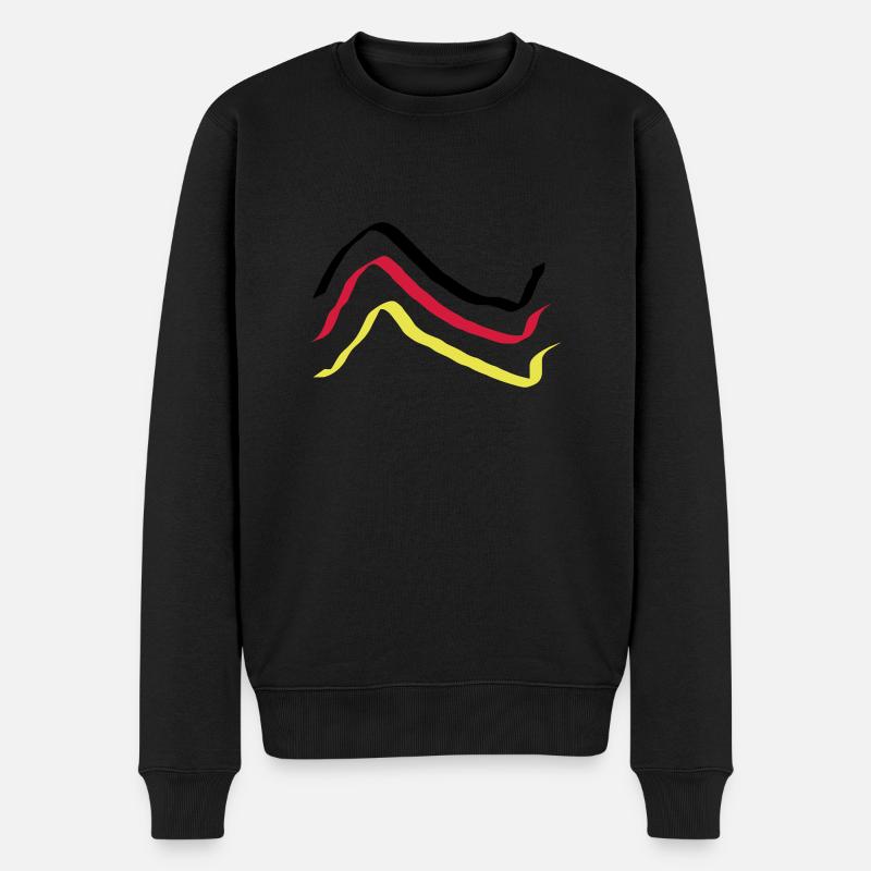 Deutschland WM Motiv 2 - Männer Premium Bio Pullover - Schwarz