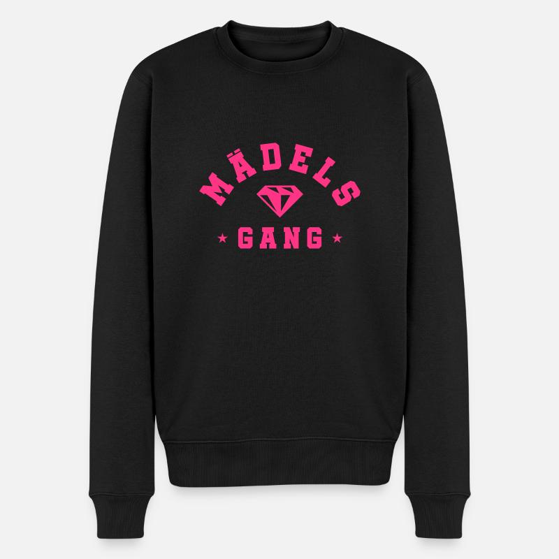 mädels gang diamant - Männer Premium Bio Pullover - Schwarz