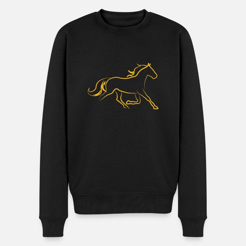 Traber - Männer Premium Bio Pullover - Schwarz