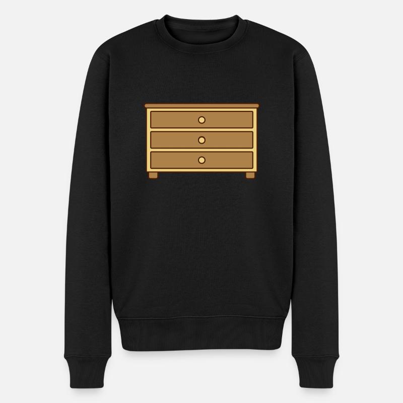 Schubladen Kommode Möbelstück Design - Männer Premium Bio Pullover - Schwarz