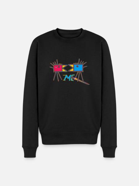 Birds in love - Men's Premium Organic Jumper - black