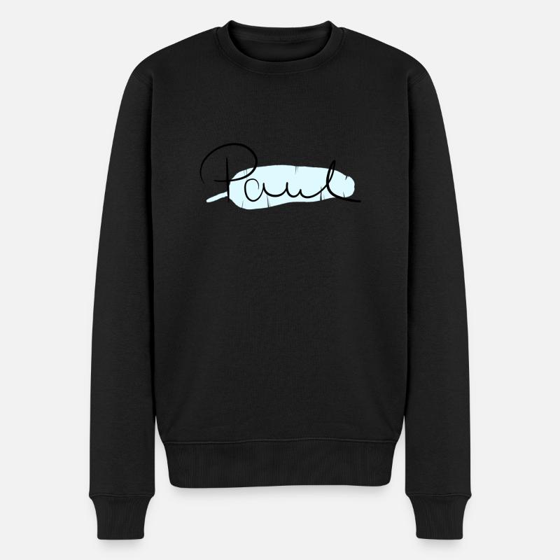 Paul - Männer Premium Bio Pullover - Schwarz