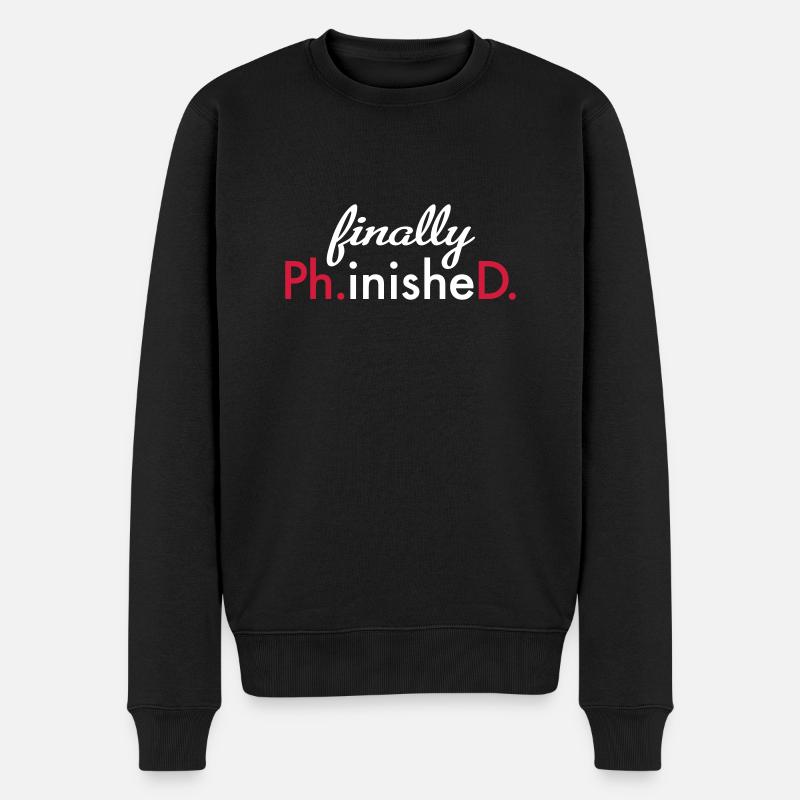 PhD - Männer Premium Bio Pullover - Schwarz