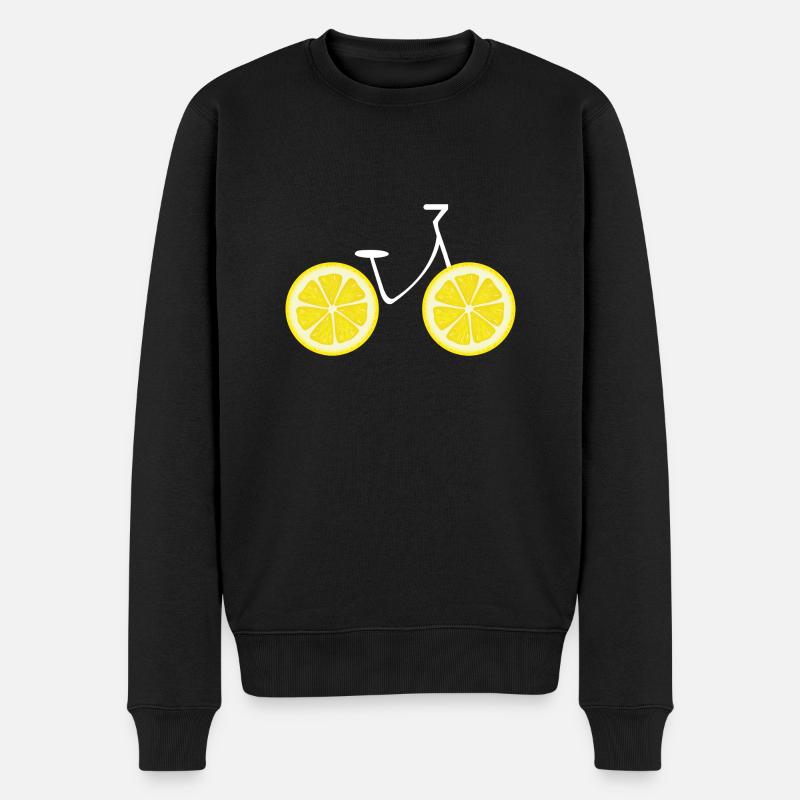 Vélo citron - idée cadeau vélo - Pull Premium bio Homme - noir