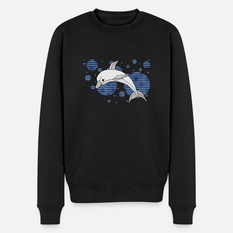 Delfin - Männer Premium Bio Pullover - Schwarz