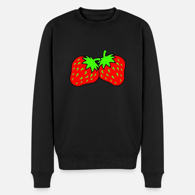 Fraises - Pull Premium bio Homme - noir