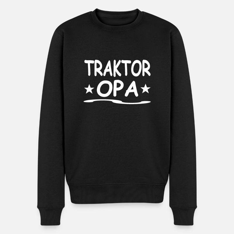 Traktor - Männer Premium Bio Pullover - Schwarz