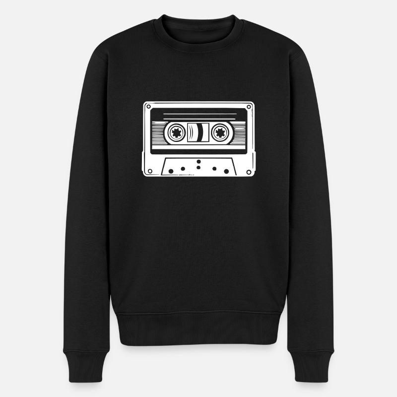 audio kassette - Männer Premium Bio Pullover - Schwarz