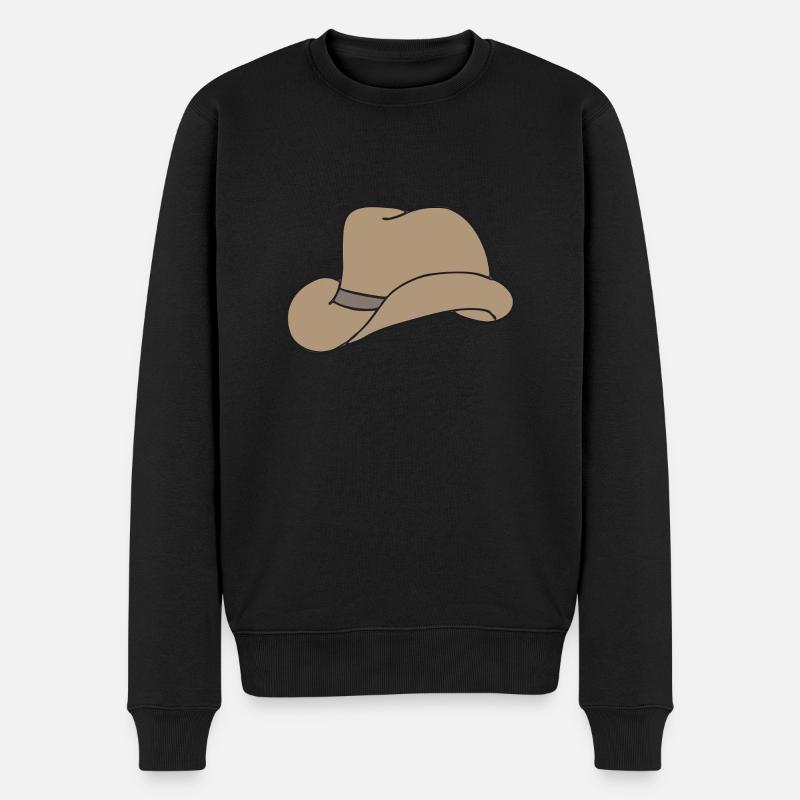 hut braun - Männer Premium Bio Pullover - Schwarz