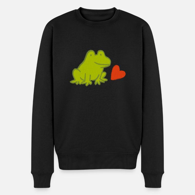 Mutfrosch 1 - Männer Premium Bio Pullover - Schwarz