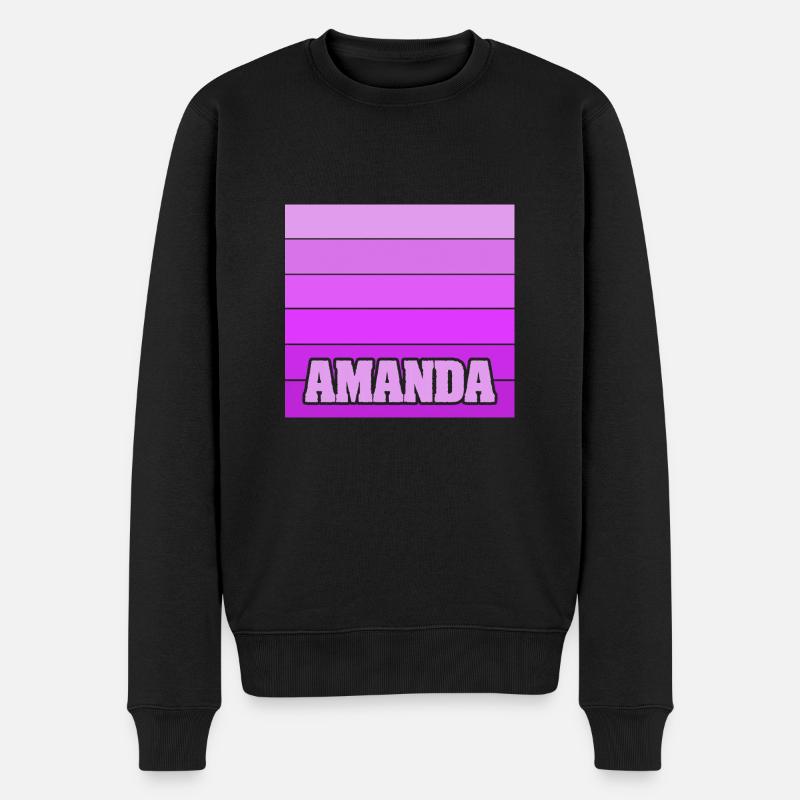 Geschenk für Aman - Männer Premium Bio Pullover - Schwarz
