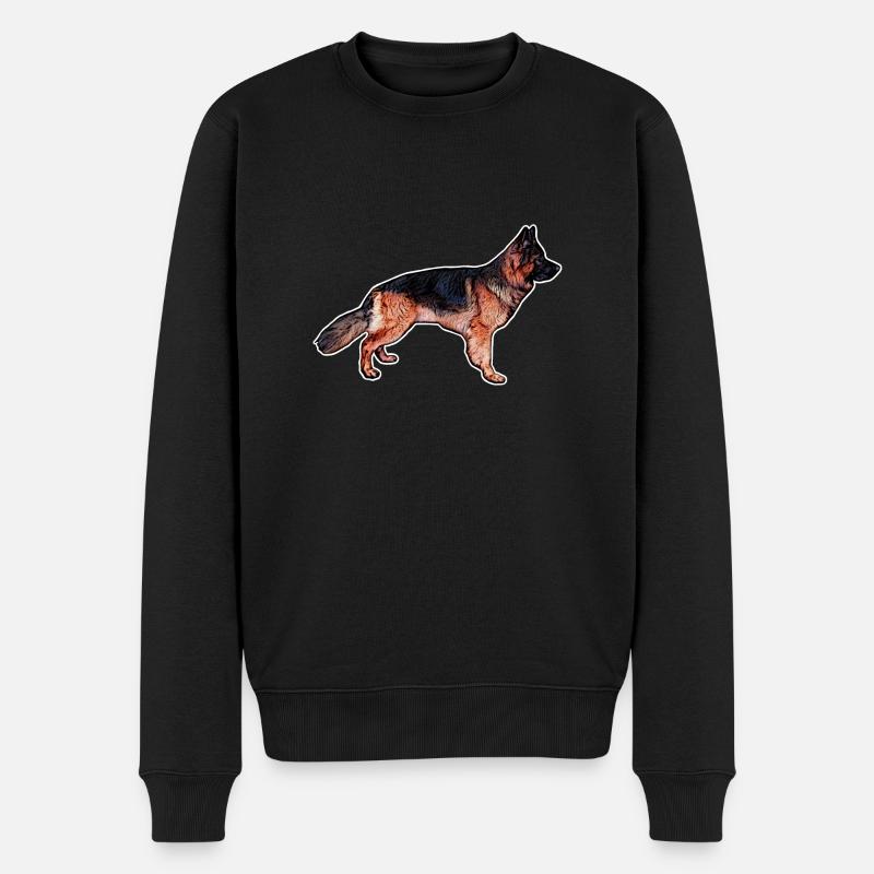 Deutscher Schäferhund B.W - Männer Premium Bio Pullover - Schwarz