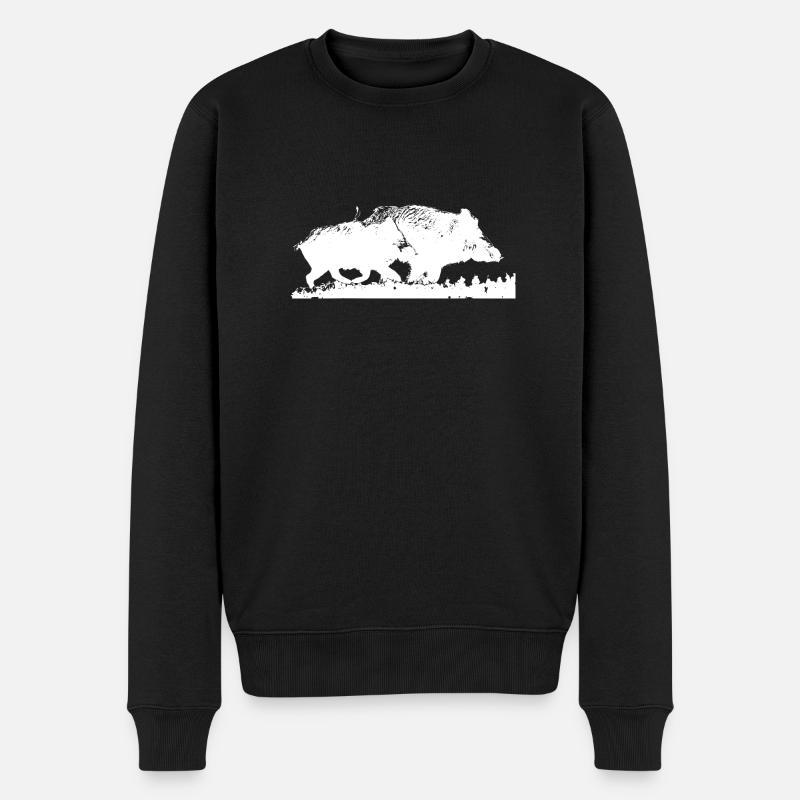 sanglier - Pull Premium bio Homme - noir
