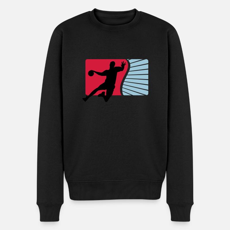 handball - Männer Premium Bio Pullover - Schwarz