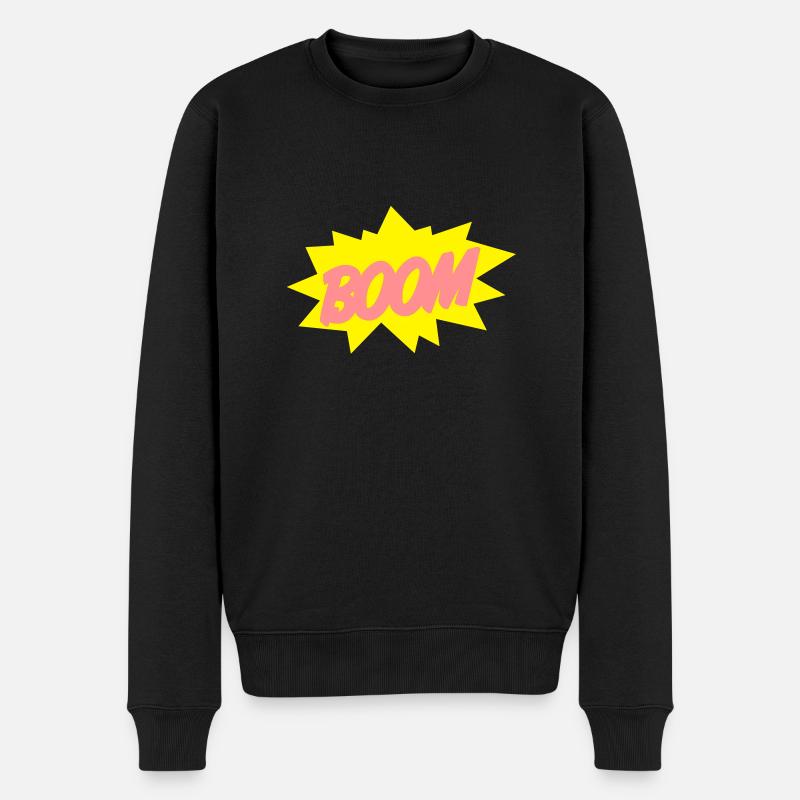 boom2 - Männer Premium Bio Pullover - Schwarz