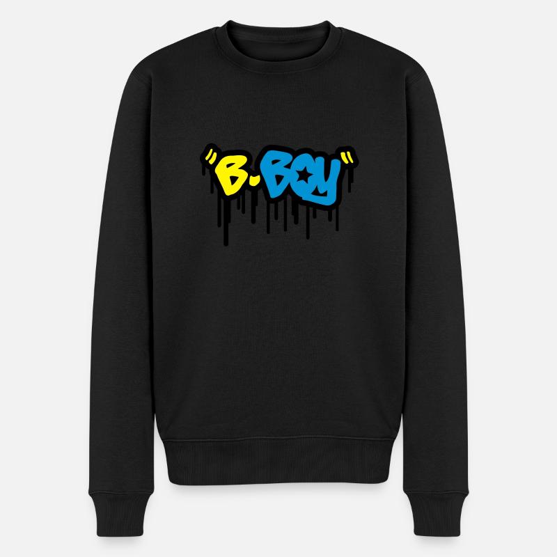 b_boy_t3 - Männer Premium Bio Pullover - Schwarz