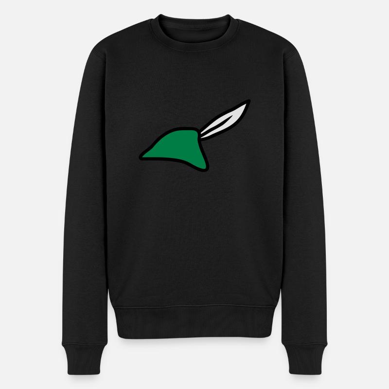 Robin Hood Hat - Männer Premium Bio Pullover - Schwarz