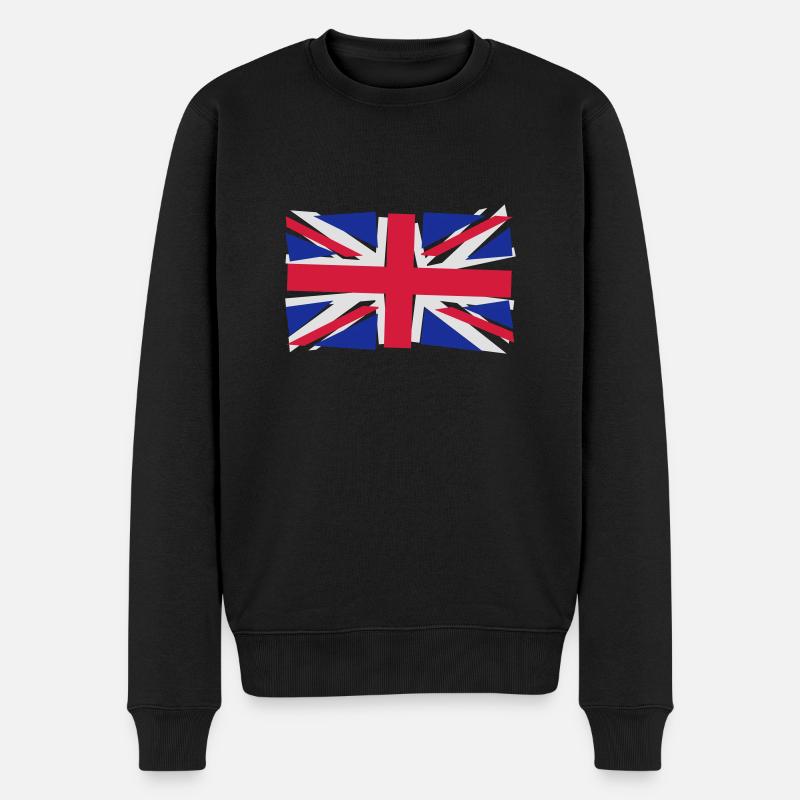 Crazy Union Jack - Pull Premium bio Homme - noir