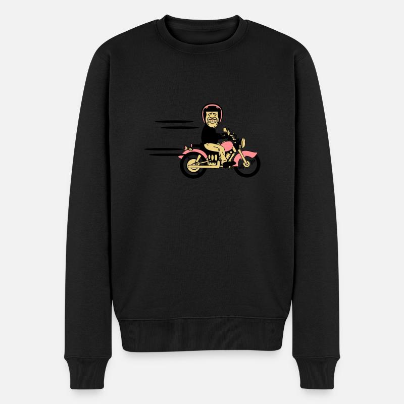 motorcycle funny - Men's Premium Organic Jumper - black
