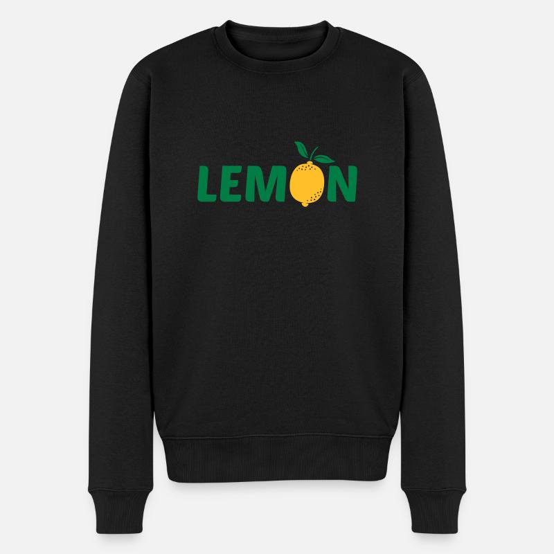 Logo Design LEMON - Männer Premium Bio Pullover - Schwarz