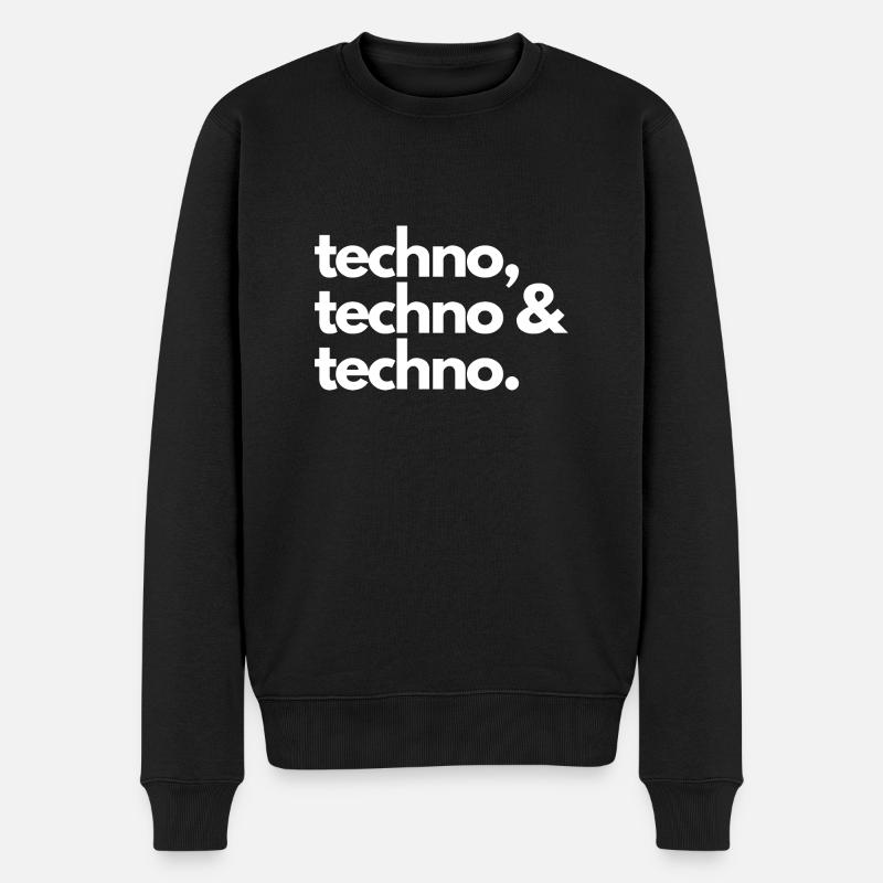 Techno, techno et techno - Pull Premium bio Homme - noir