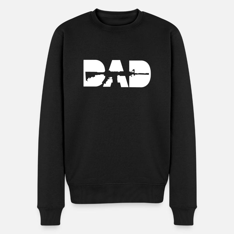 Schutz des Vaters - Männer Premium Bio Pullover - Schwarz